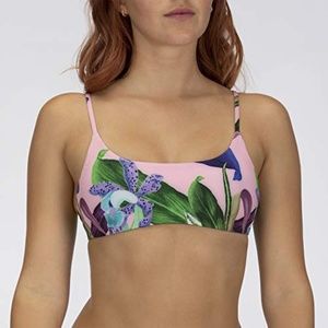 Hurley Women's W Orchid Snack Scoop Surf Top Top Bikini